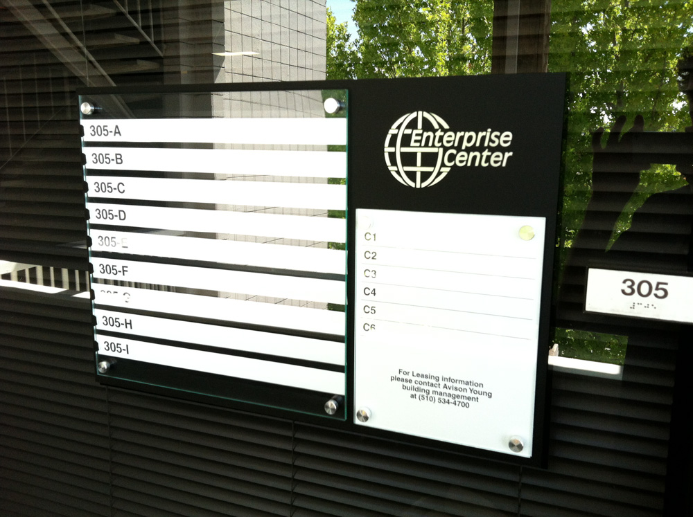 Directory for Enterprise Business Center by Bennett Graphics in Pleasanton