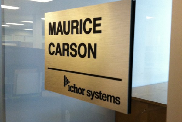 Pleasanton based Office Nameplate production