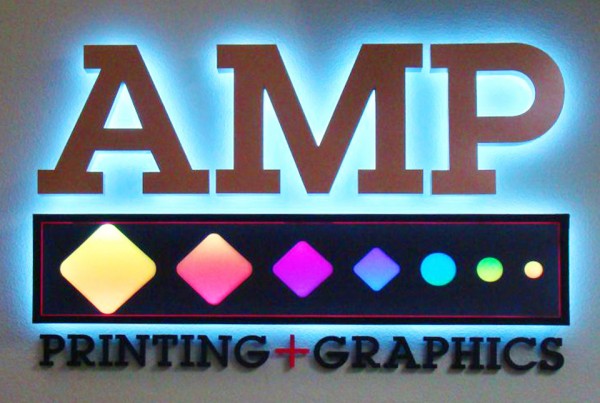 Illuminated Lobby Sign produced in Pleasanton, CA