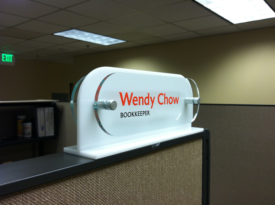 Nameplate made for Phoenix by Bennett Graphics in Pleasanton