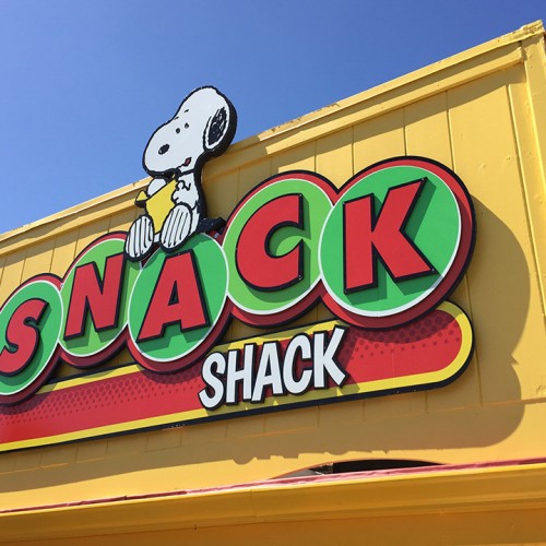 Special sign of snoopy for Great America produced in Pleasanton