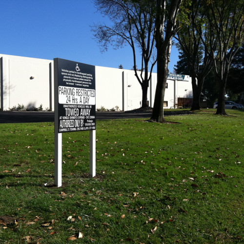 post and panel sign installation by Bennett Graphics in Pleasanton