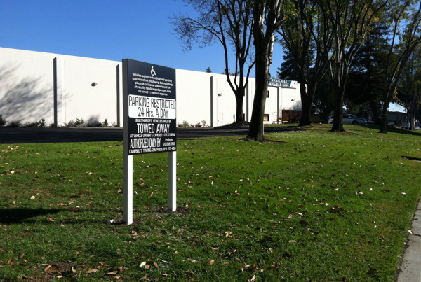 post and panel sign installation by Bennett Graphics in Pleasanton