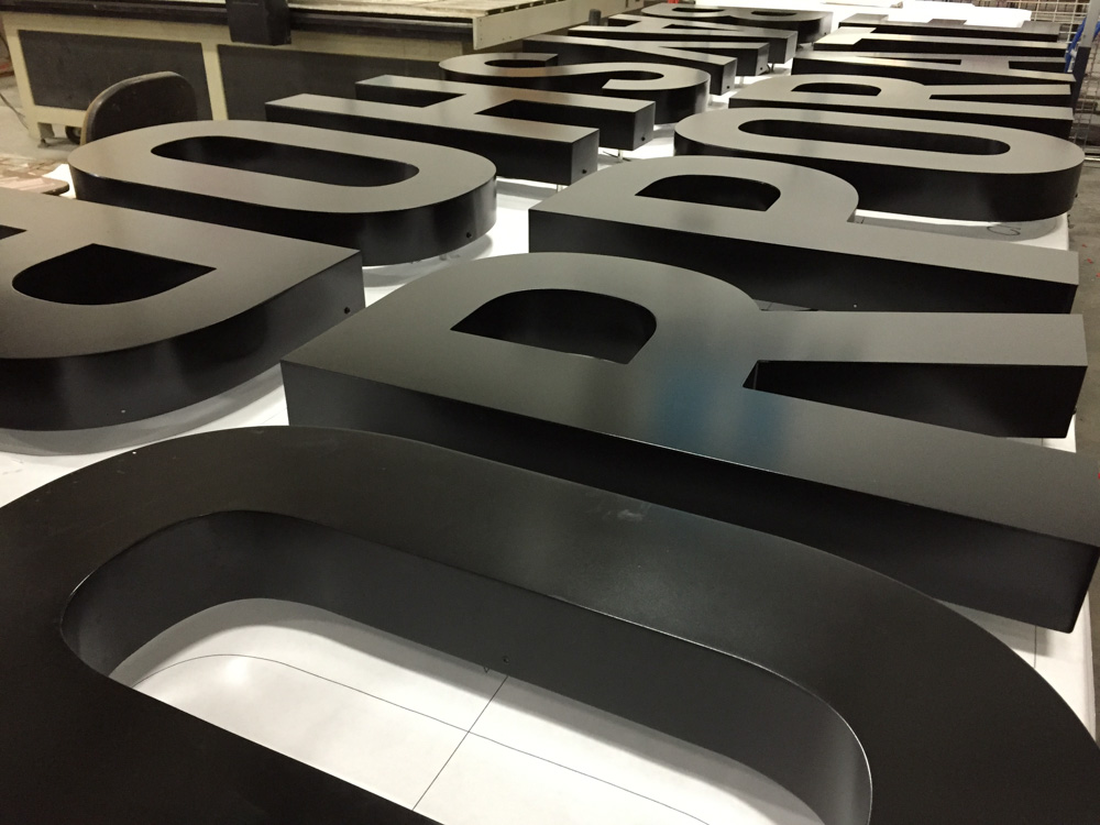 Channel Letters being made in Pleasanton workshop