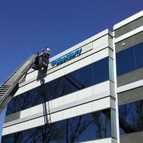 LED Illuminated sign for Blackberry by Bennett Graphics