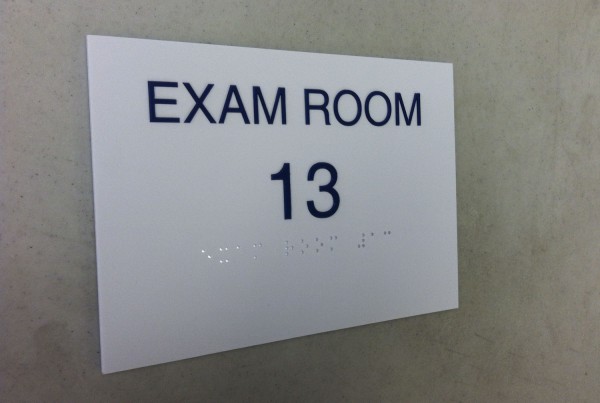 ADA Room Identifier at the Davis St Clinic made by Bennett Graphics in Pleasanton CA