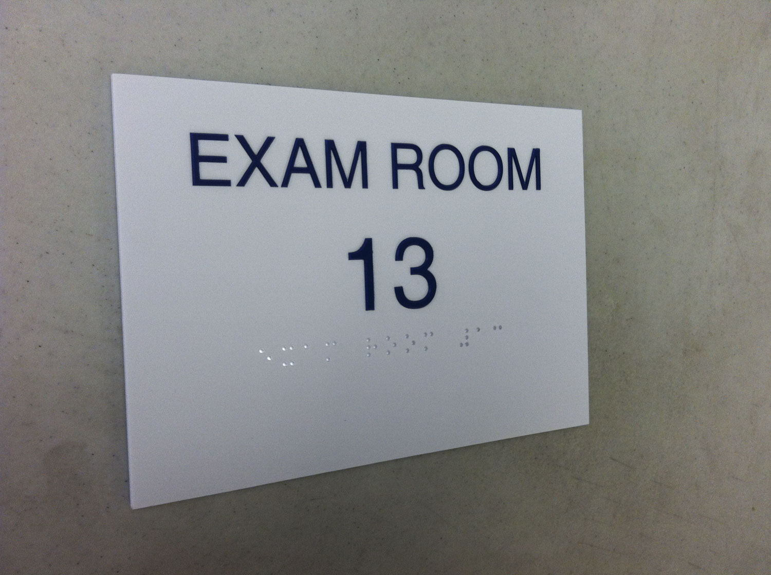 ADA Room Identifier at the Davis St Clinic made by Bennett Graphics in Pleasanton CA