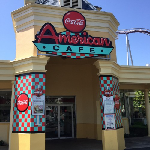 Cafe and theme park signage production in Pleasanton, CA