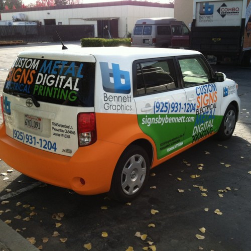 Vehicle Lettering and graphics wrap in Pleasanton