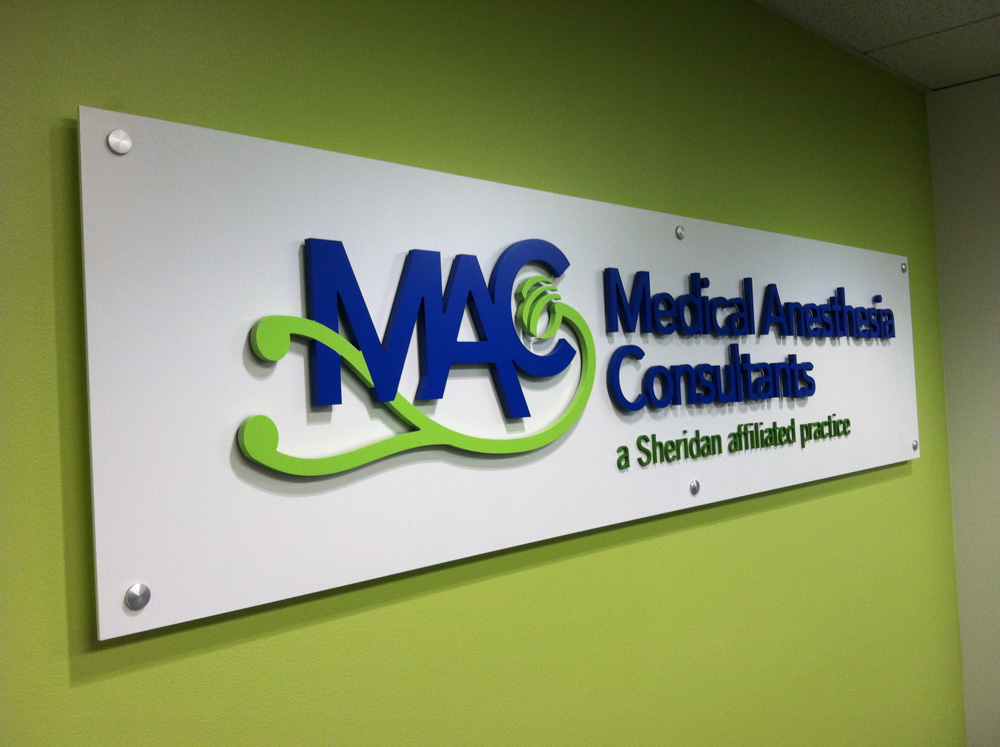 Lobby sign production in Pleasanton CA