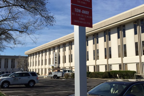 Post and Panel Fire Lane sign Made in Pleasanton