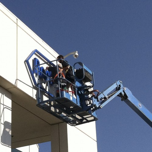 Sign refurbished from neon to LED building in Pleasanton