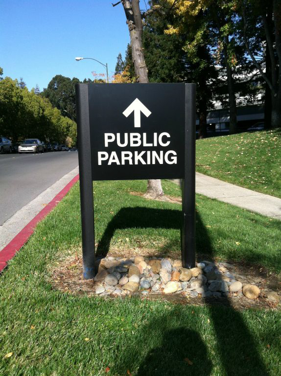 Parking Sign made from Post and Panel by Bennett Graphics in Pleasanton