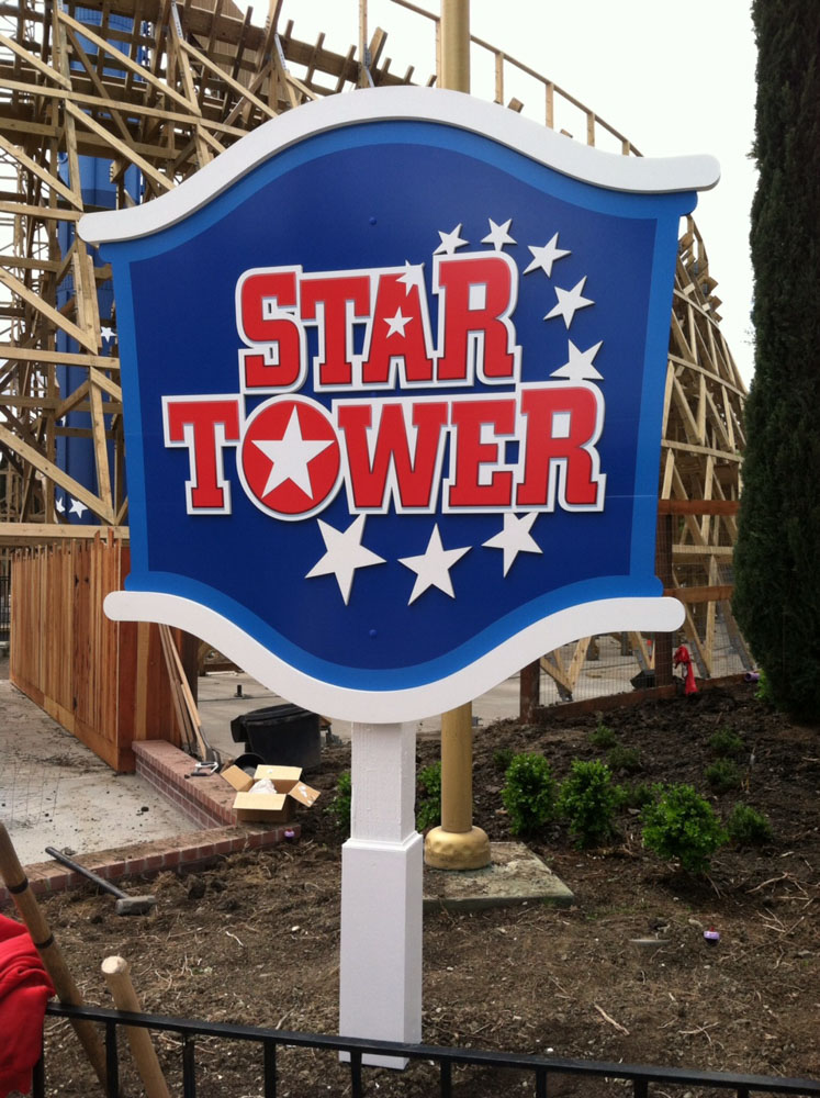 roller coaster sign production in Pleasanton by Bennett Graphics