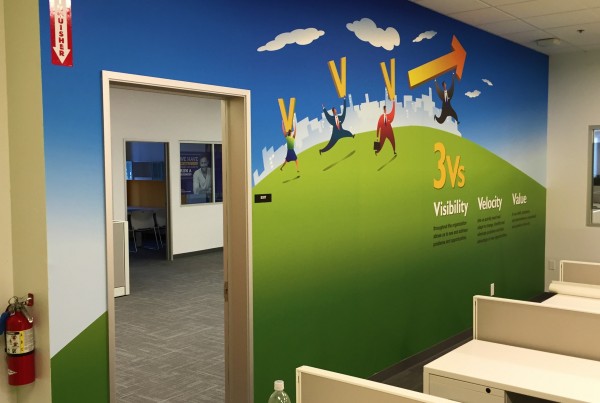 custom office wall graphic