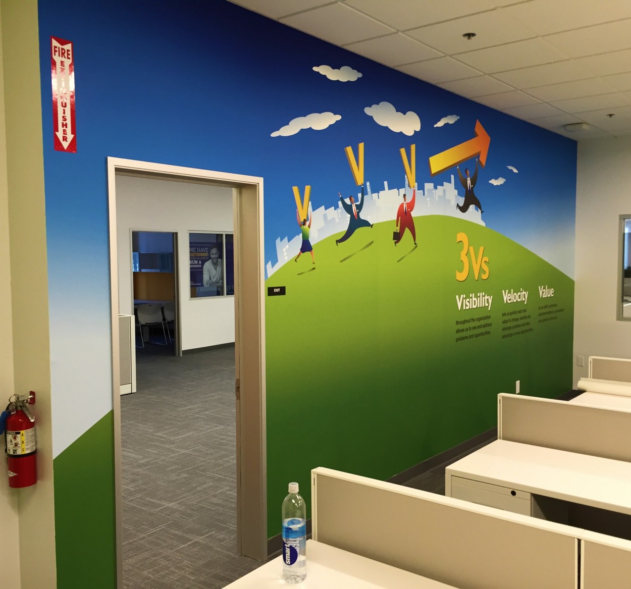 custom office wall graphic
