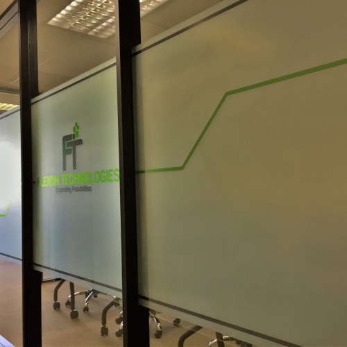 interior office window film installation in pleasanton