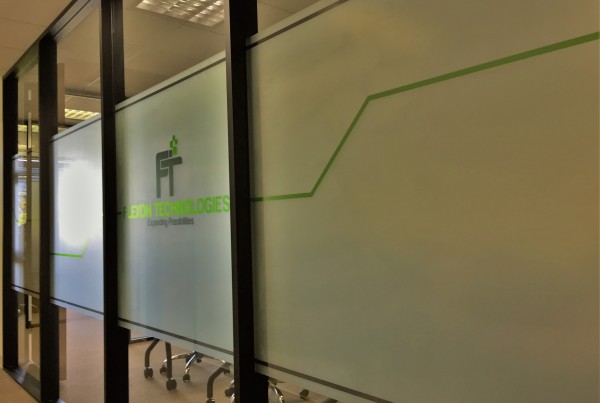 interior office window film installation in pleasanton