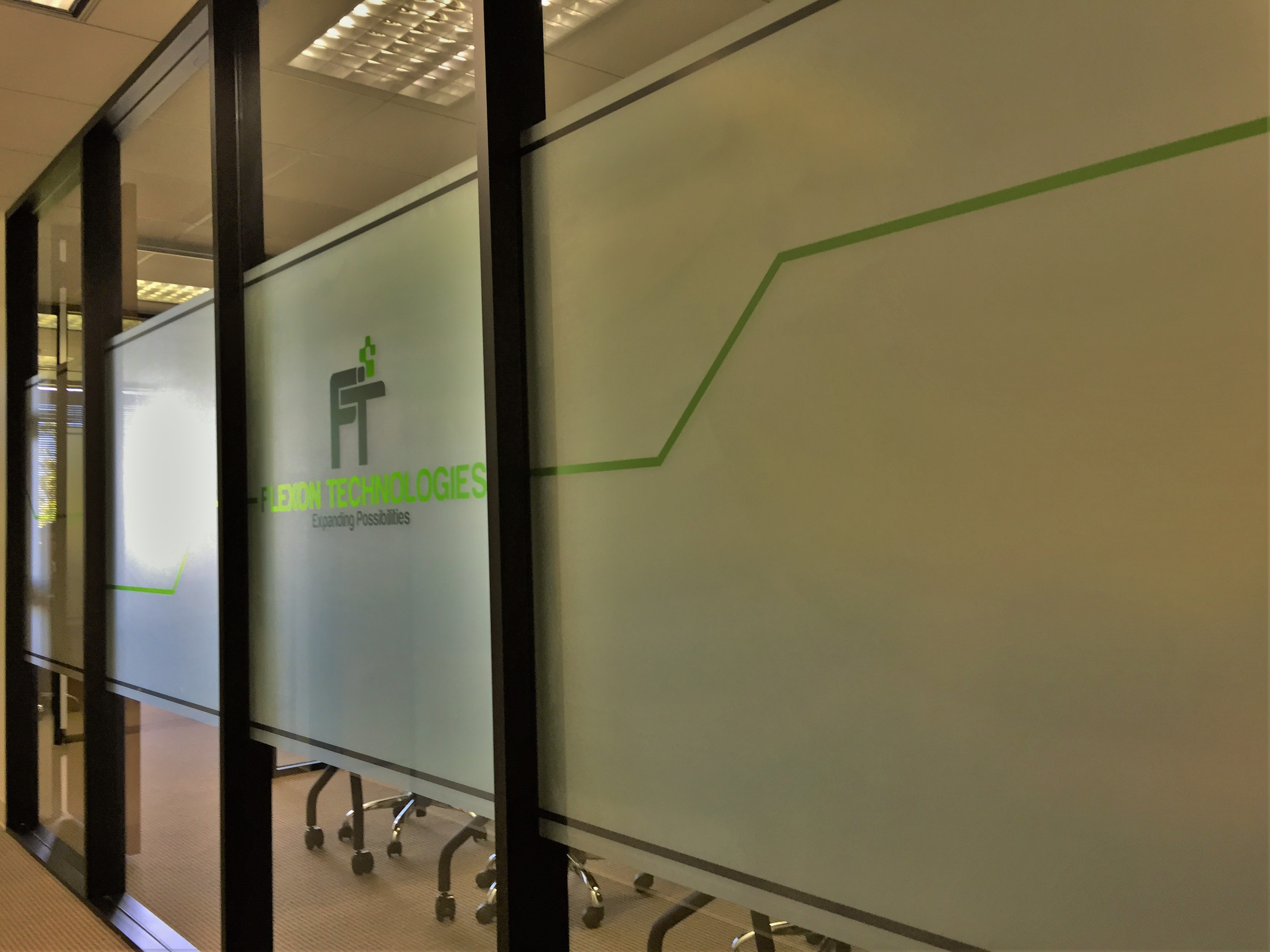 interior office window film installation in pleasanton