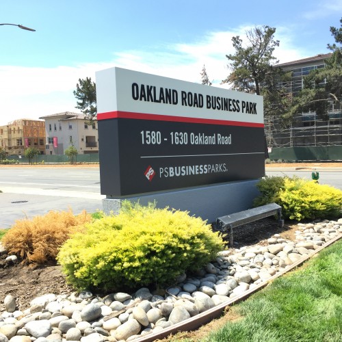 monument sign for corporate business park