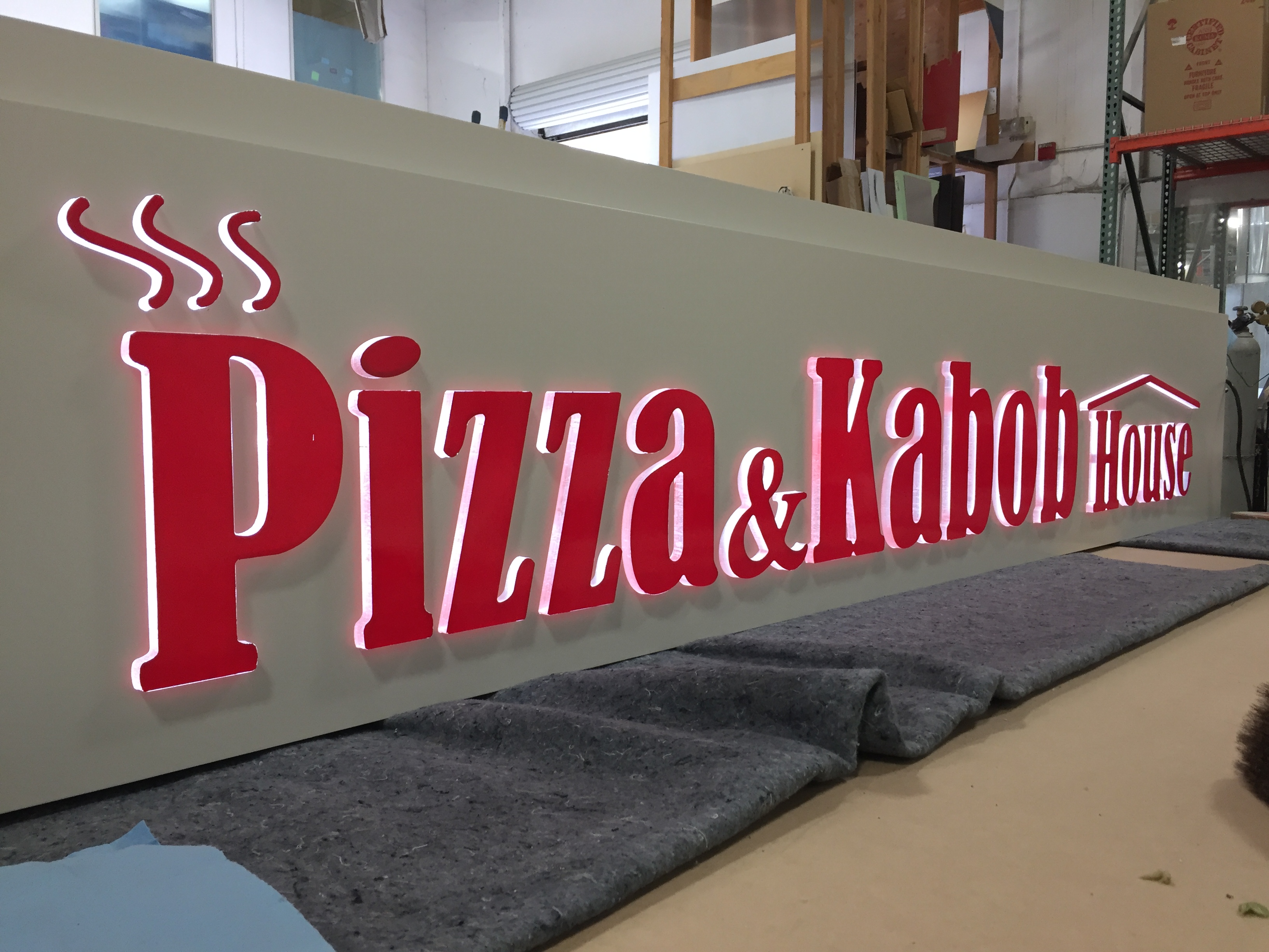 Acrylic LED sign for business in Pleasanton, CA