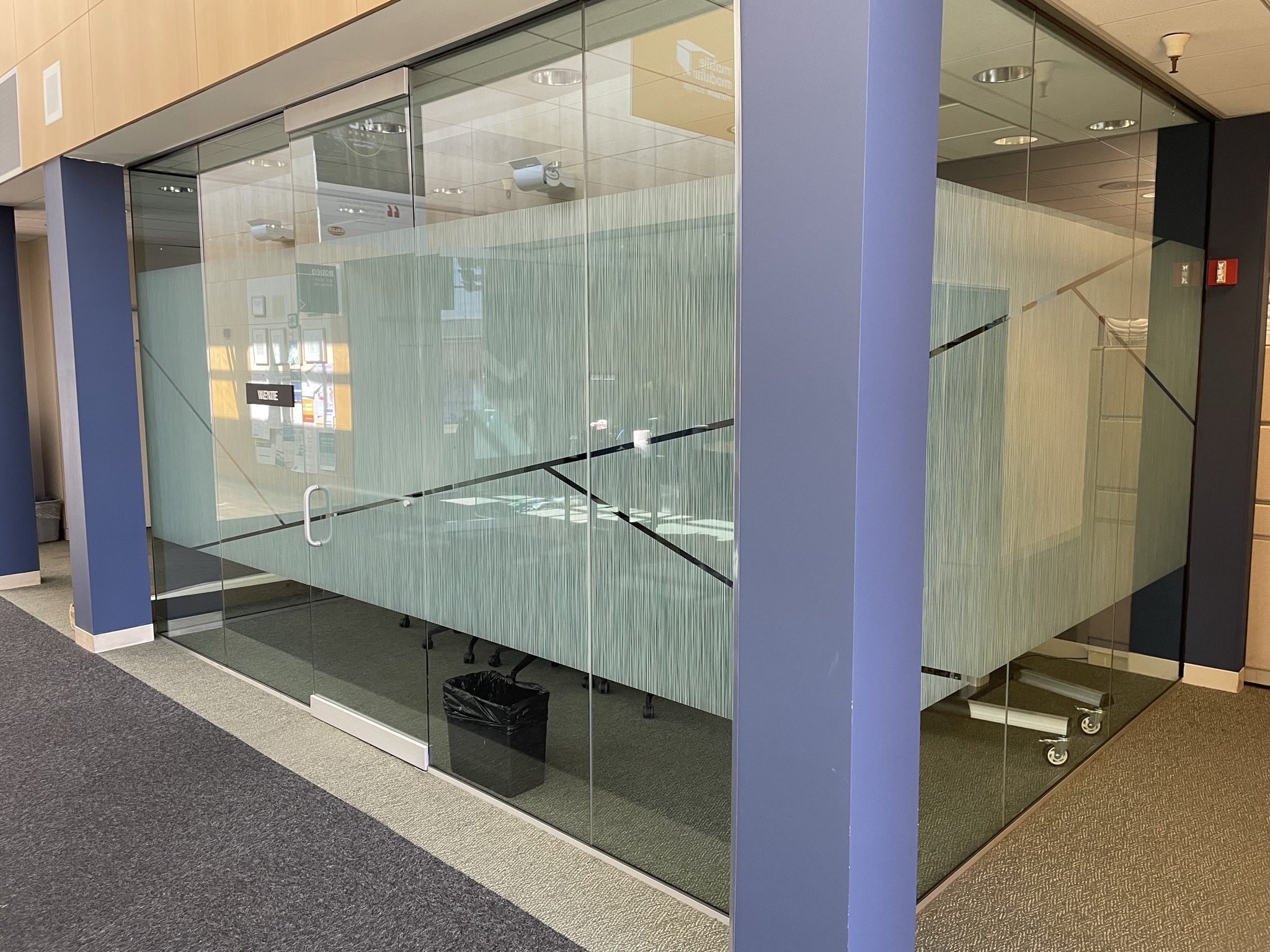 Window Film Sample in Office building